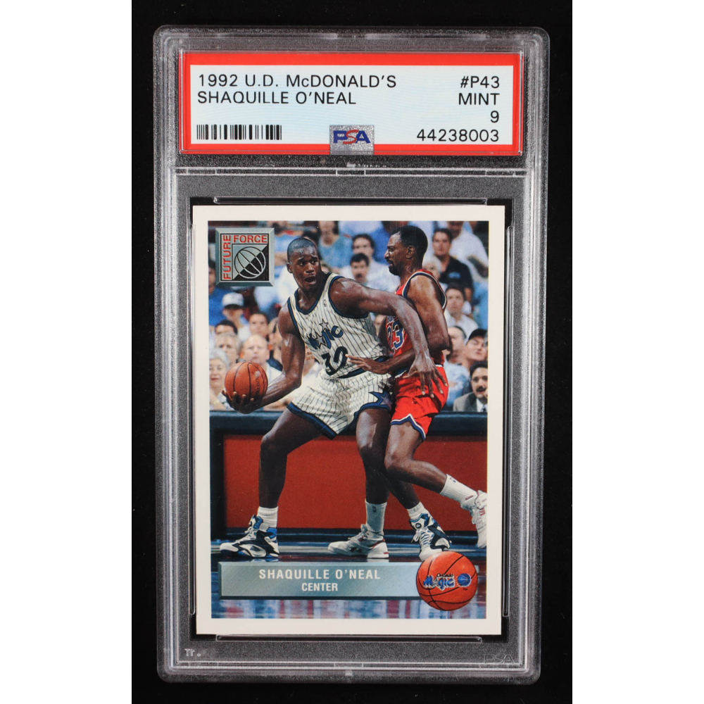 Shaquille O'Neal 1992-93 Upper Deck McDonald's #P43 RC (PSA 9) at PristineAuction.com