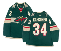 Kaapo Kahkonen Signed LE Wild Adidas Jersey Inscribed "1ST NHL Shutout 1/22/21" (Fanatics) at PristineAuction.com