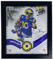 Cooper Kupp LE Rams Custom Framed Photo Display with Game-Used Football Piece (Fanatics) at PristineAuction.com