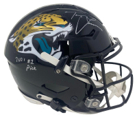 Trevor Lawrence Signed Jaguars LE Full-Size Authentic On-Field SpeedFlex Helmet Inscribed "2021 #1 Pick" & "NFL Debut 9-12-21" (Fanatics) at PristineAuction.com