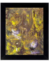Mark Lewis Custom Framed Original Painting On Canvas #004-25 (Lewis) at PristineAuction.com