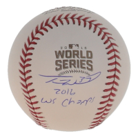 Travis Wood Signed 2016 World Series Baseball Inscribed "2016 WS Champs" (Schwartz) at PristineAuction.com