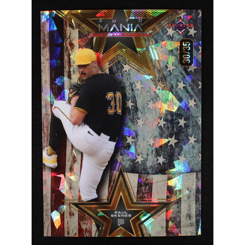Paul Skenes 2024 Wild Card Auto Mania American Flag Star #AMASPS #30/35 RC at PristineAuction.com