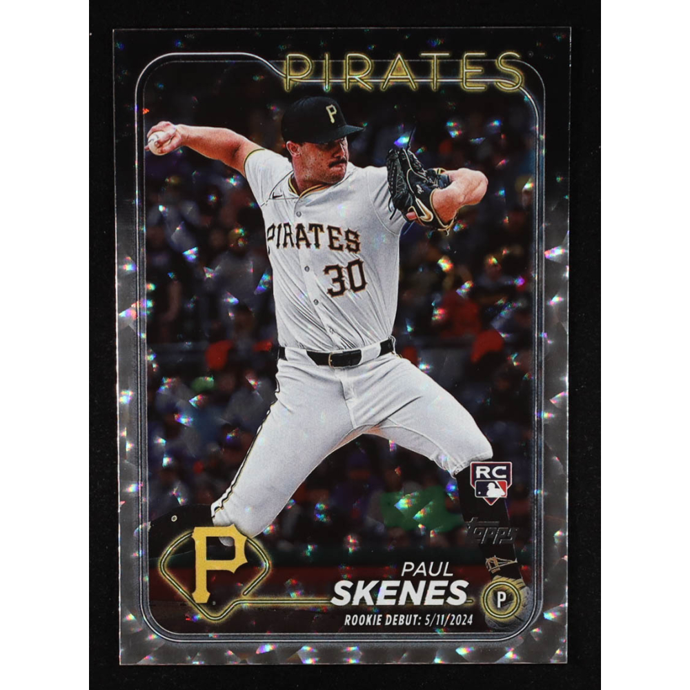 Paul Skenes 2024 Topps Update Silver Crackle Foil #US288 RC at PristineAuction.com