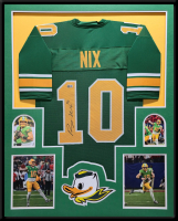 Bo Nix Signed Custom Framed Jersey Display (Beckett) at PristineAuction.com