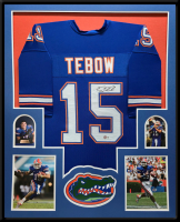 Tim Tebow Signed Custom Framed Jersey Display (Beckett) at PristineAuction.com