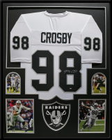 Maxx Crosby Signed Custom Framed Jersey Display (OKAuthentics) at PristineAuction.com