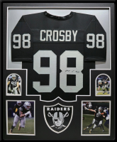 Maxx Crosby Signed Custom Framed Jersey Display (OKAuthentics) at PristineAuction.com