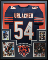 Brian Urlacher Signed Custom Framed Jersey Display Inscribed "HOF 18" (Beckett) at PristineAuction.com