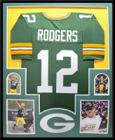 Aaron Rodgers Custom Framed Jersey Display at PristineAuction.com