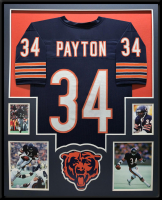 Walter Payton Custom Framed Jersey Display at PristineAuction.com