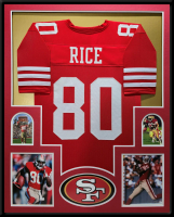 Jerry Rice Custom Framed Jersey Display at PristineAuction.com