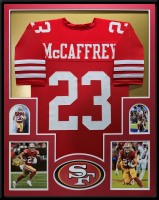 Christian McCaffrey Custom Framed Jersey Display at PristineAuction.com