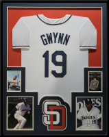 Tony Gwynn Custom Framed Jersey Display at PristineAuction.com