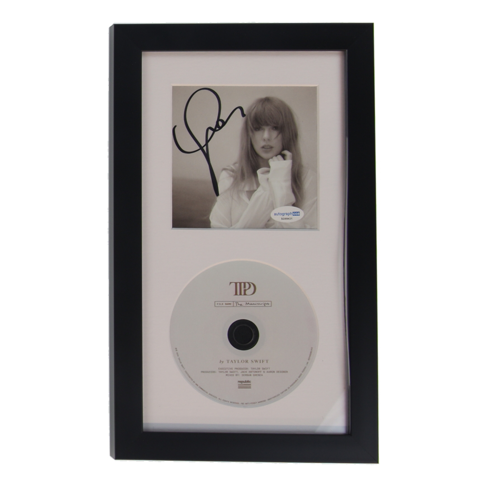 Taylor Swift Signed Custom Framed "The Tortured Poets Department" CD Album Insert Display with Disc (ACOA) at PristineAuction.com