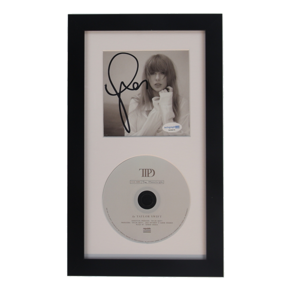 Taylor Swift Signed Custom Framed "The Tortured Poets Department" CD Album Insert Display with Disc (ACOA) at PristineAuction.com