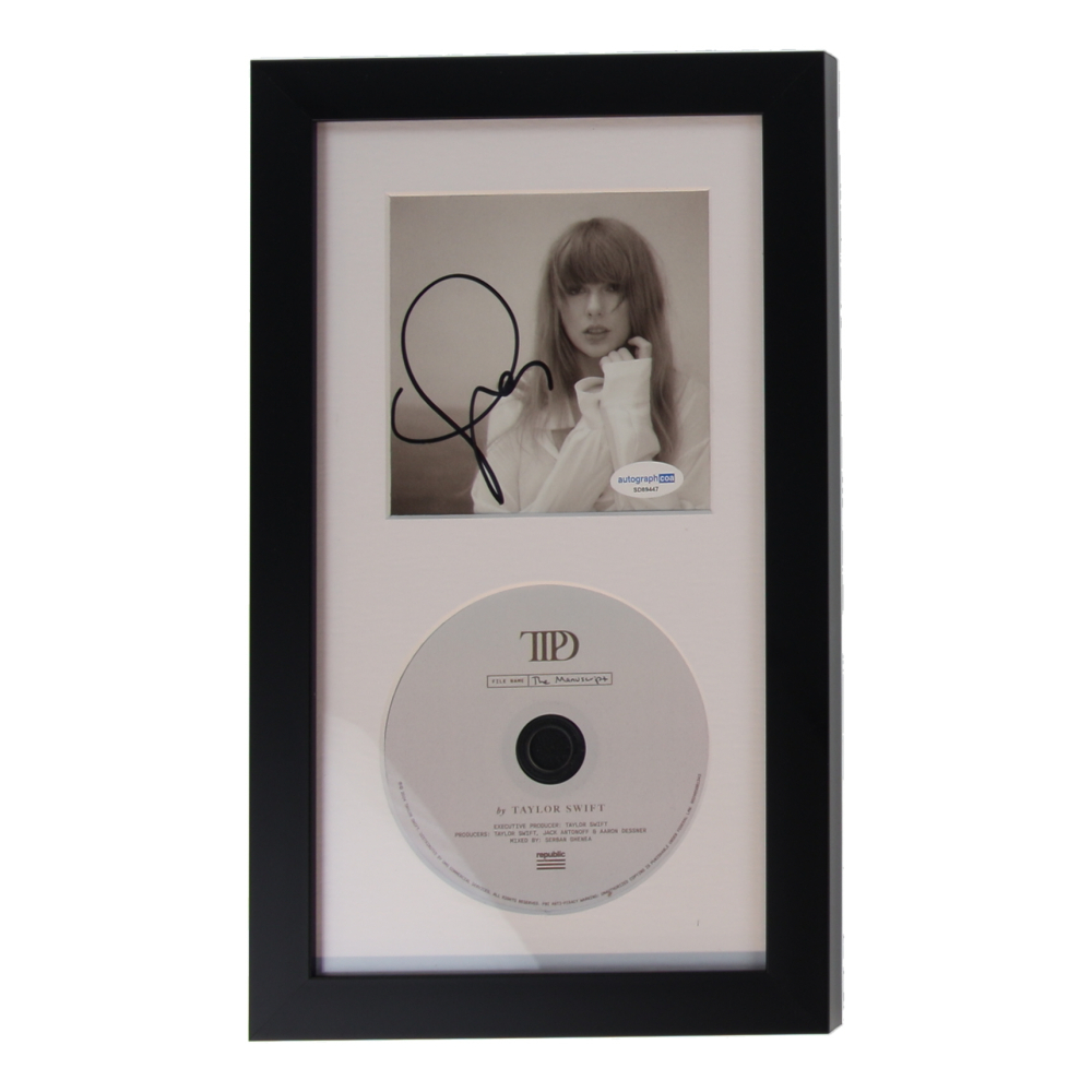 Taylor Swift Signed Custom Framed "The Tortured Poets Department" CD Album Insert Display with Disc (ACOA) at PristineAuction.com