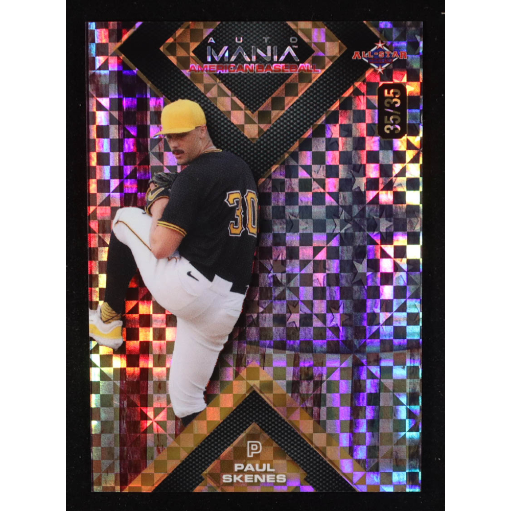 Paul Skenes 2024 Wild Card Auto Mania American Flag Square Prism All-Star #AMASQPS #35/35 RC at PristineAuction.com