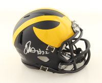 Jaylen Harrell Signed Michigan Wolverines Speed Mini Helmet (Schwartz) at PristineAuction.com