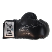 James Buster Douglas Signed Everlast Boxing Glove Inscribed "Tyson KO 2-11-90" (Schwartz) at PristineAuction.com
