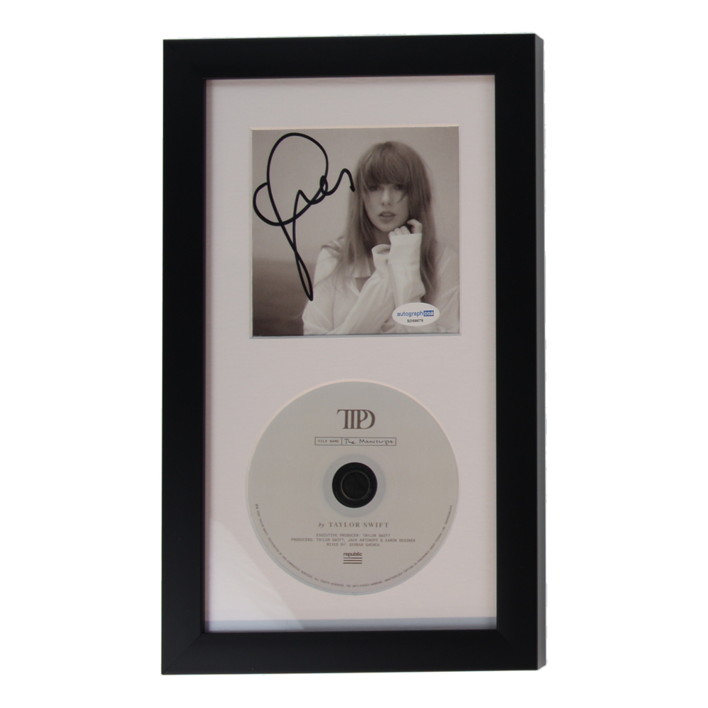 Taylor Swift Signed Custom Framed "The Tortured Poets Department" CD Album Insert Display with Disc (ACOA) at PristineAuction.com