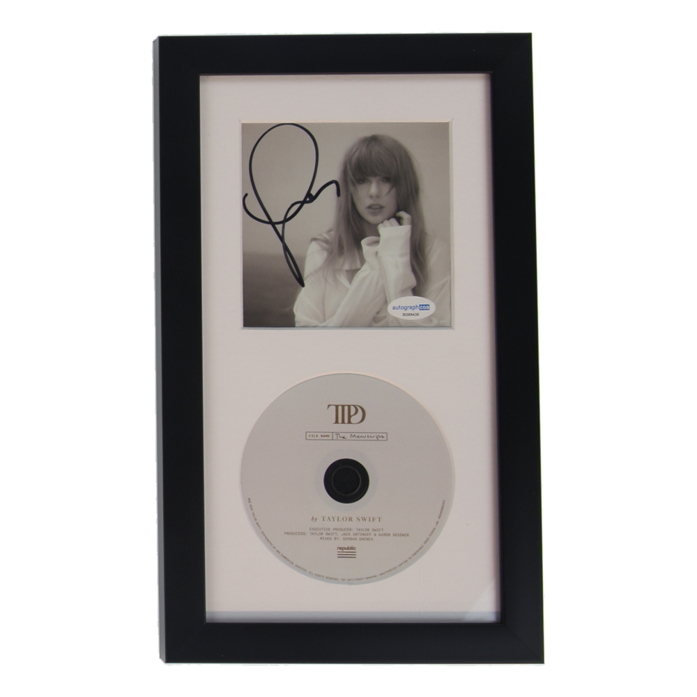 Taylor Swift Signed Custom Framed "The Tortured Poets Department" CD Album Insert Display with Disc (ACOA) at PristineAuction.com