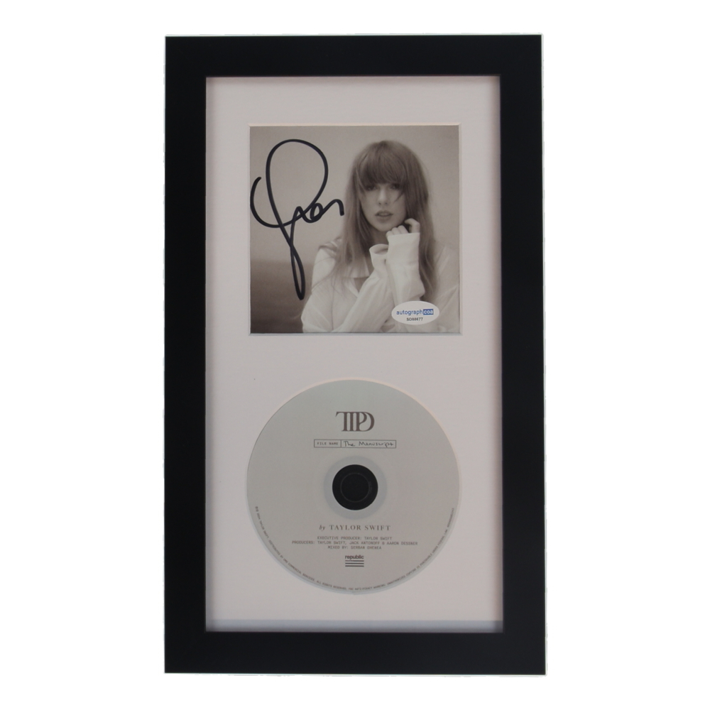 Taylor Swift Signed Custom Framed "The Tortured Poets Department" CD Album Insert Display with Disc (ACOA) at PristineAuction.com