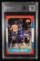 LaSalle Thompson Signed 1986-87 Fleer #110 (Beckett | Auto Grade 10) at PristineAuction.com