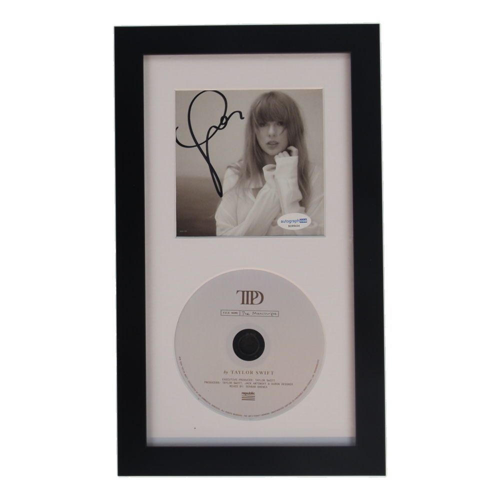 Taylor Swift Signed Custom Framed "The Tortured Poets Department" CD Album Insert Display with Disc (ACOA) at PristineAuction.com