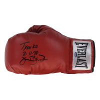 James Buster Douglas Signed Everlast Boxing Glove Inscribed "Tyson KO 2-11-90" (Schwartz) at PristineAuction.com