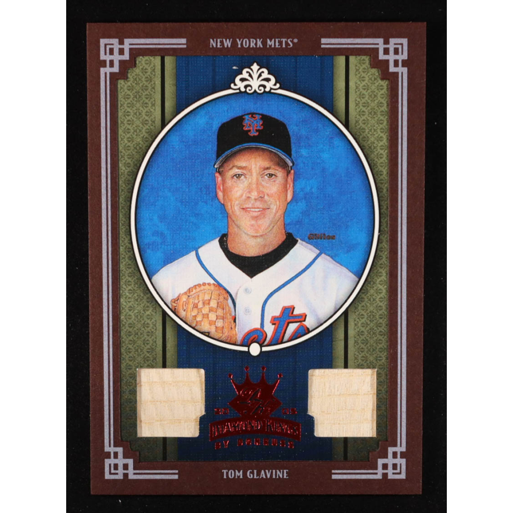 Tom Glavine 2005 Diamond Kings Materials Framed Bat-Bat Red #141 #26/50 at PristineAuction.com