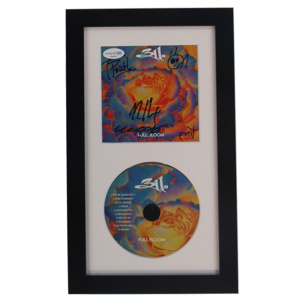 311 "Full Bloom" Custom Framed CD Album Insert Display Band-Signed By (5) with Chad Sexton, Nick Hexum, Tim Mahoney (ACOA) at PristineAuction.com