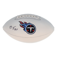 Chris Johnson Signed Titans Logo Football (Schwartz) at PristineAuction.com