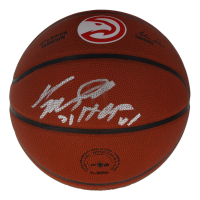 Dominique Wilkins Signed Hawks Logo Basketball Inscribed "HOF 01" (Schwartz) at PristineAuction.com