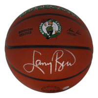 Larry Bird Signed Celtics Logo NBA Basketball (Schwartz & Bird) at PristineAuction.com