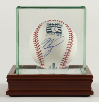Mike Piazza Signed OML Hall of Fame Logo Baseball with Wooden Display Case (PSA) at PristineAuction.com
