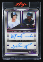 Carl Yastrzemski / David Ortiz 2025 Leaf Pearl Dual Signatures Purple #S24 #1/6 at PristineAuction.com