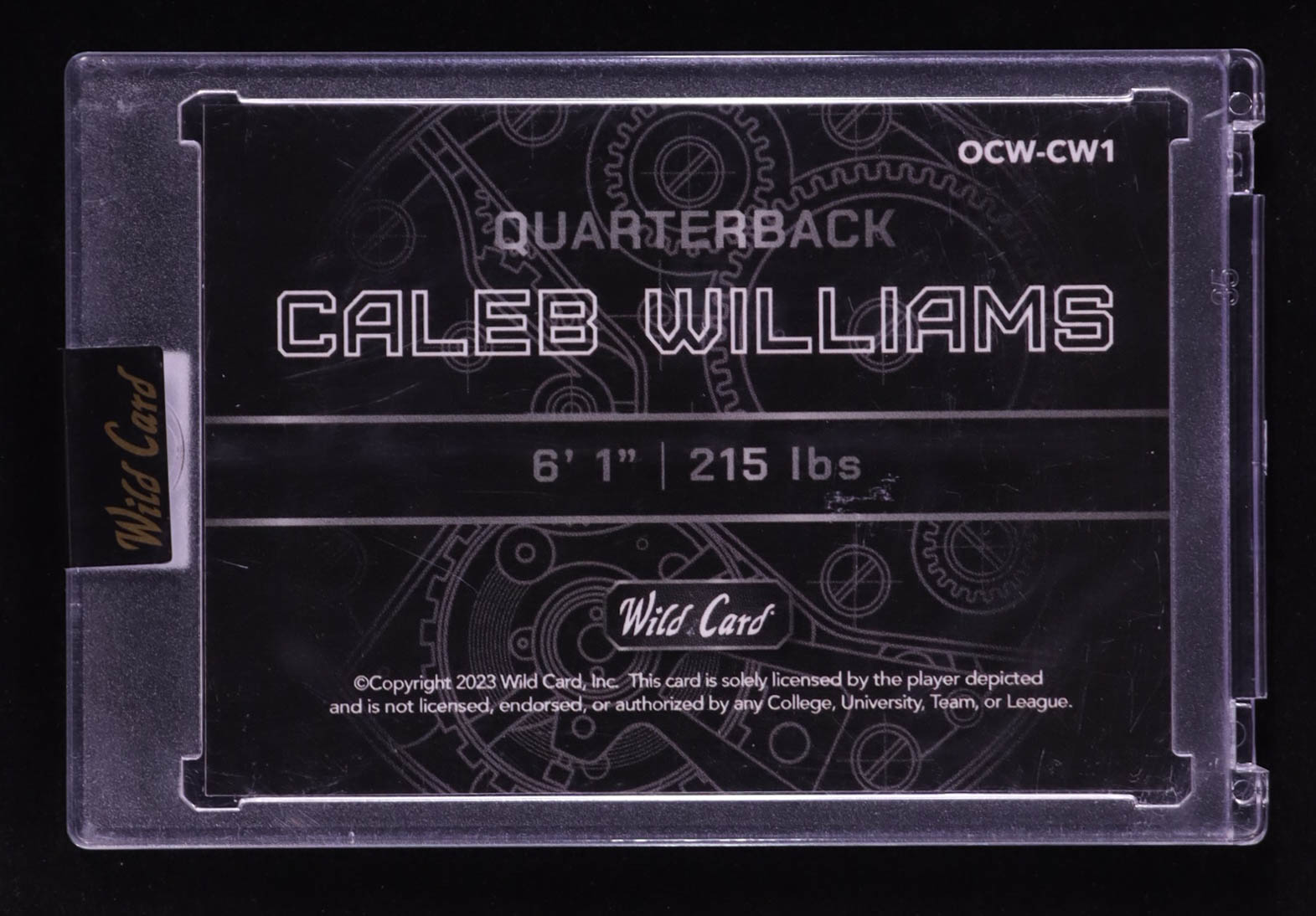Caleb Williams 2023 Wild Card On The Clock Blue RC #4/5 at PristineAuction.com Caleb Williams 2023 Wild Card On The Clock Blue RC #4/5 at PristineAuction.com