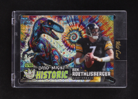 Ben Roethlisberger 2024 Wild Card Alumination Dino-Might Historic Raptor Blue Mojo #PHRAP1-BR #01/10 at PristineAuction.com