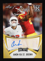 Amon-Ra St. Brown 2021 Leaf Draft Autographs Gold #BAARS RC at PristineAuction.com