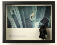 Star Wars "Escaping The Death Star" 1977 Ralph McQuarrie Custom Framed Pre-Production Art Photo Display with Darth Vader Figurine at PristineAuction.com