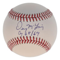 Denny McLain Signed OML Baseball Inscribed "Cy 68/69" (Schwartz) at PristineAuction.com