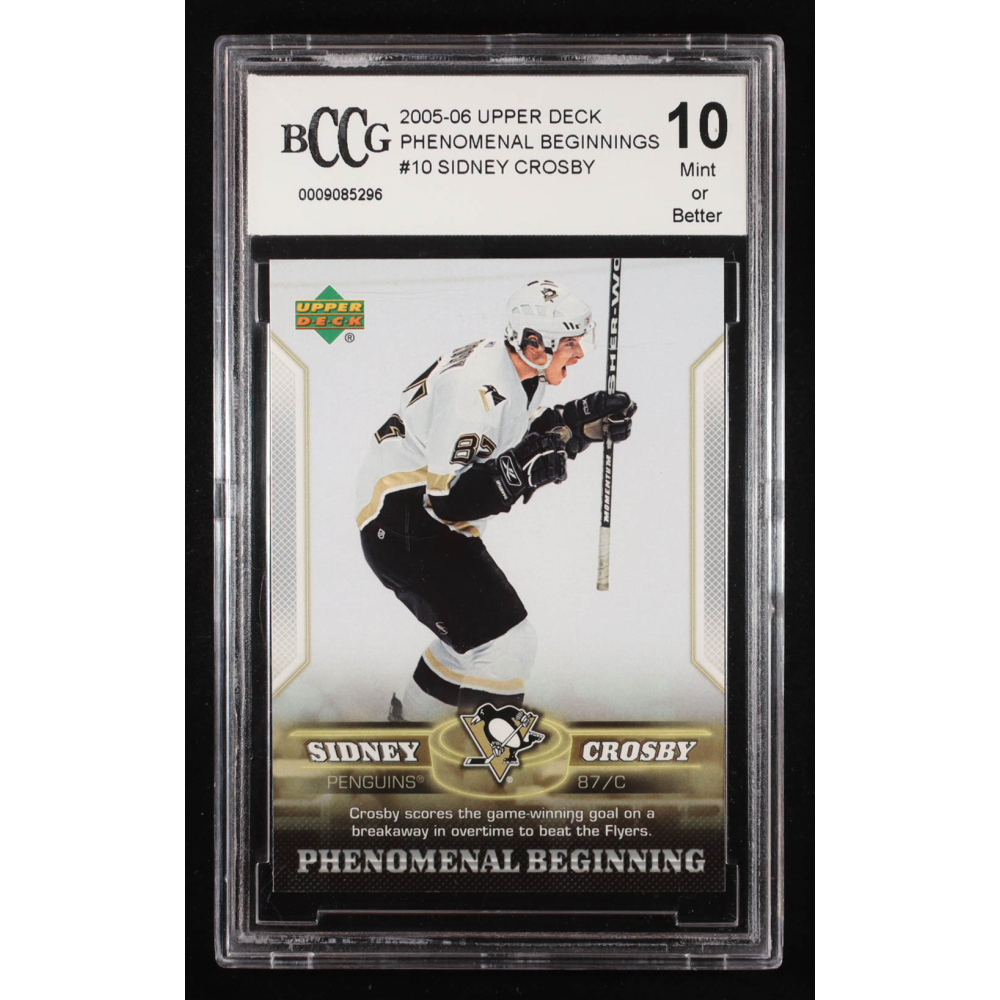 Sidney Crosby 2005-06 Upper Deck Phenomenal Beginnings #10 RC (BCCG 10) at PristineAuction.com