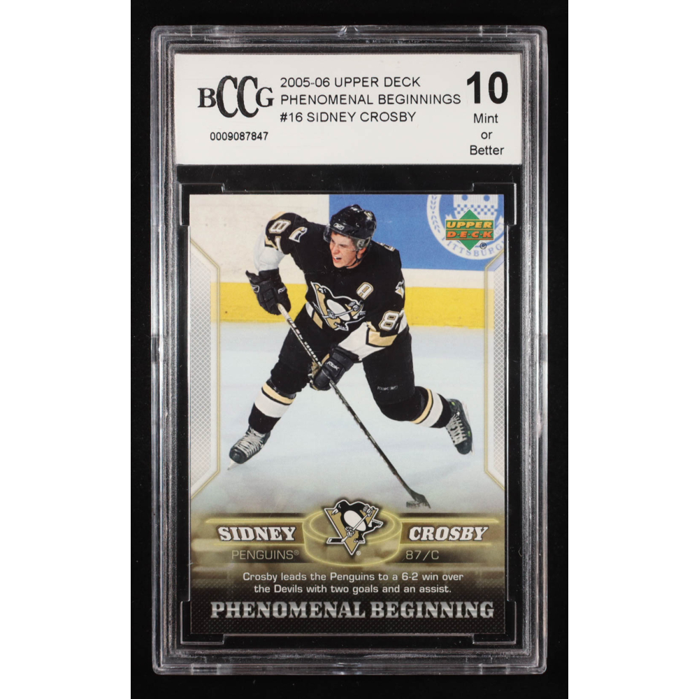 Sidney Crosby 2005-06 Upper Deck Phenomenal Beginnings #16 RC (BCCG 10) at PristineAuction.com