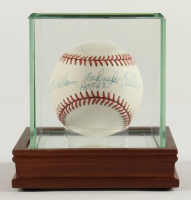 Bob Feller Signed 1982 All-Star Game Logo Baseball With Display Case Inscribed "HOF 62" (PSA) at PristineAuction.com