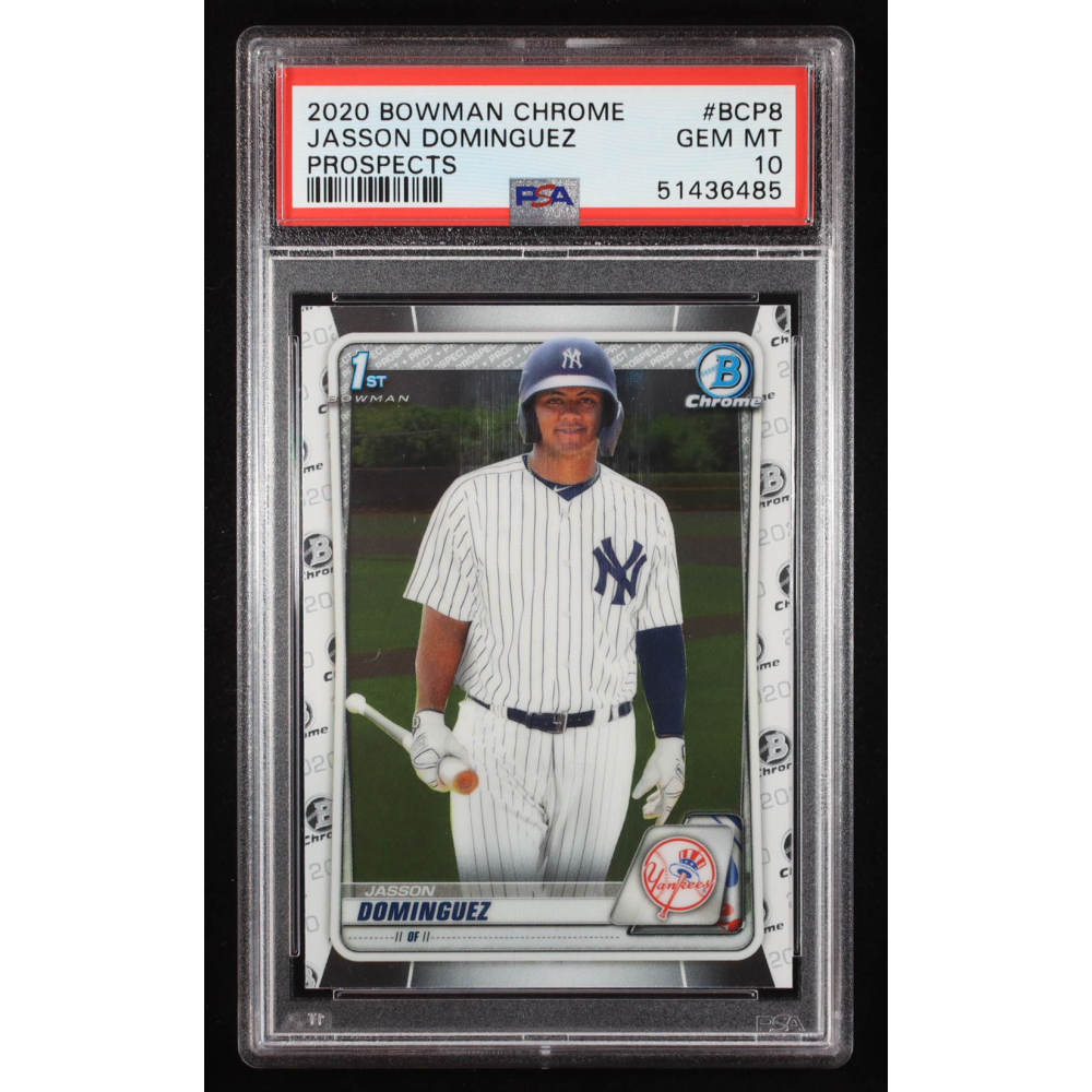 Jasson Dominguez 2020 Bowman Chrome Prospects #BCP8 RC (PSA 10) at PristineAuction.com