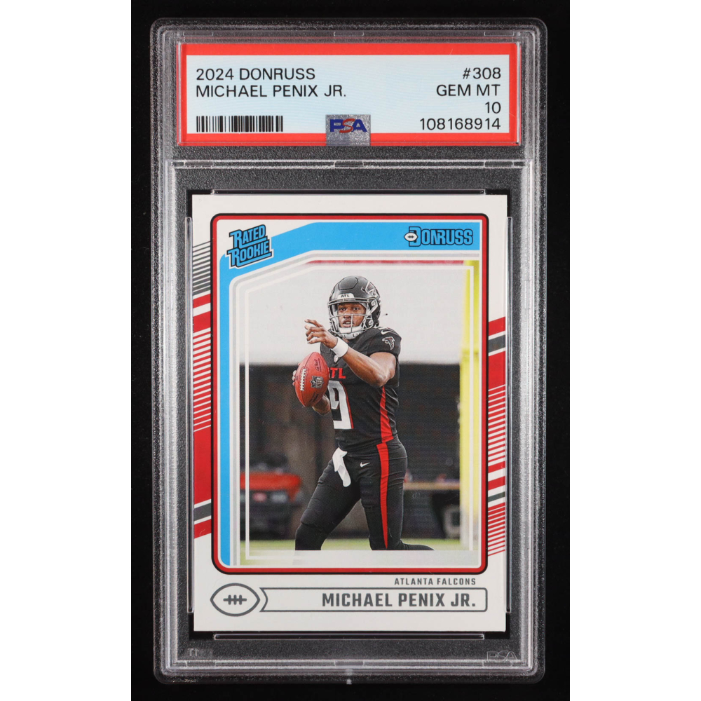 Michael Penix Jr 2024 Donruss #308 RR RC (PSA 10) at PristineAuction.com