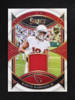 Marvin Harrison Jr. 2024 Select Rookie Swatches Prizm White #22 #12/75 RC at PristineAuction.com
