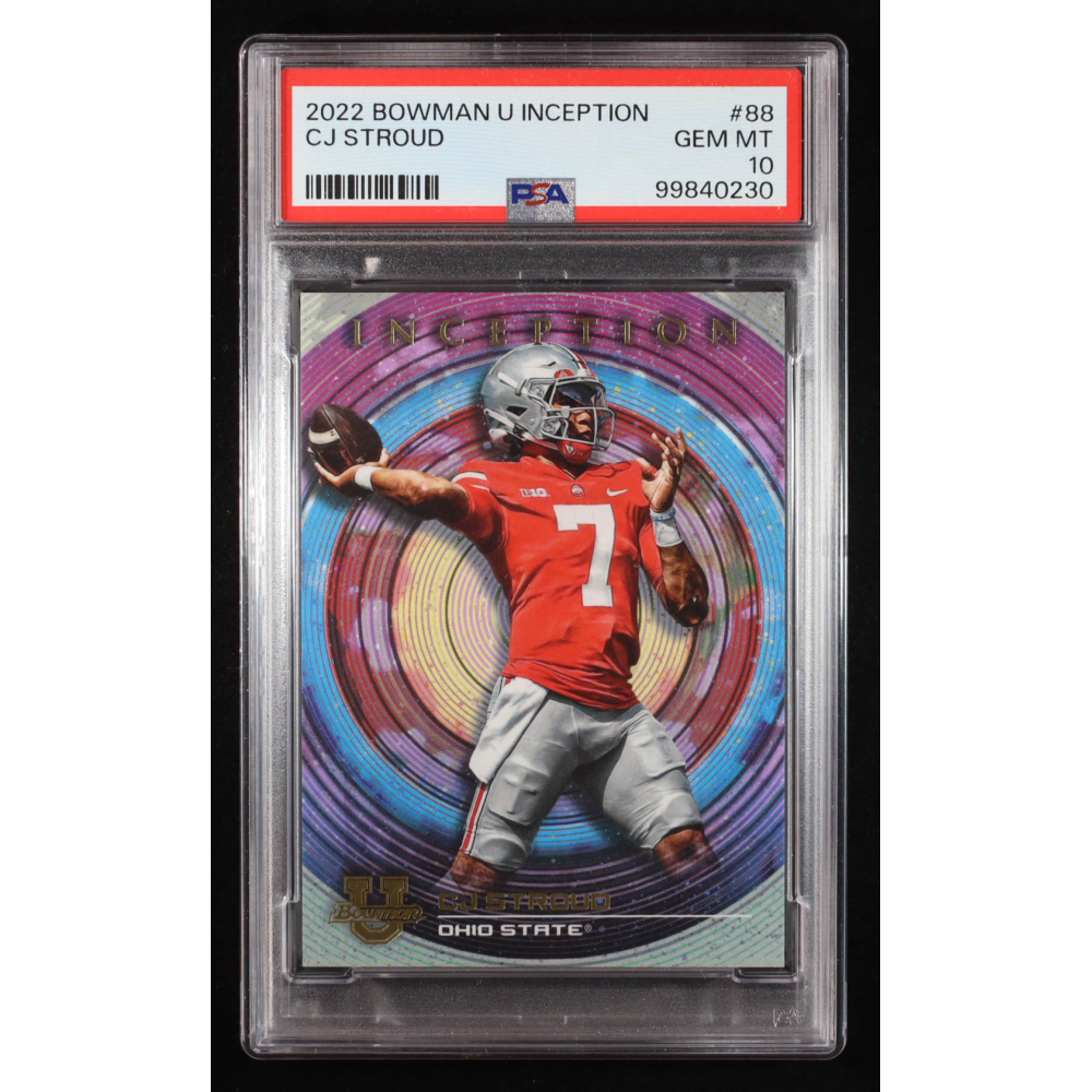 CJ Stroud 2022-23 Bowman Inception University #88 (PSA 10) at PristineAuction.com