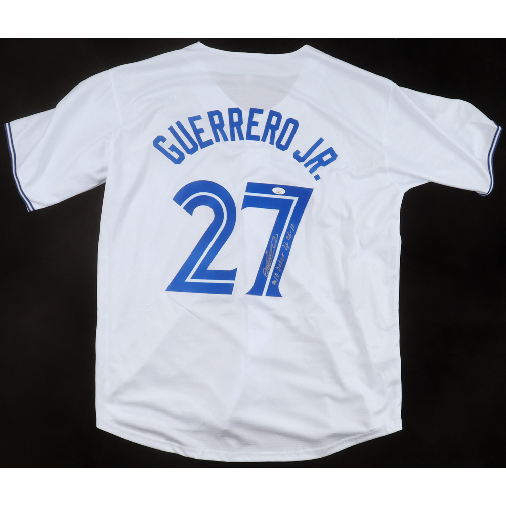 Vladimir Guerrero Jr. Signed Jersey Inscribed "MLB Debut 4-26-18" (JSA) at PristineAuction.com